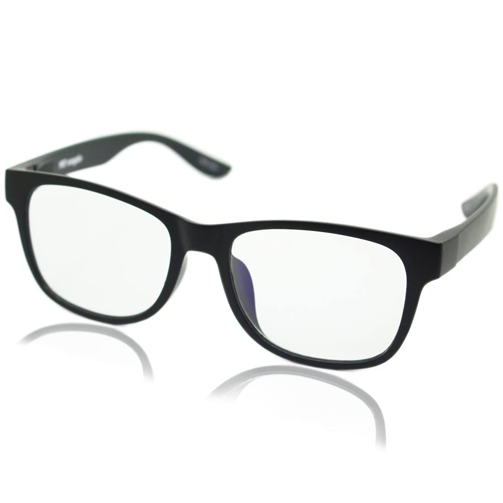 PETリサイクル ブルーライトカット クリア 老眼鏡 TYPE-W マットブラック+1.0