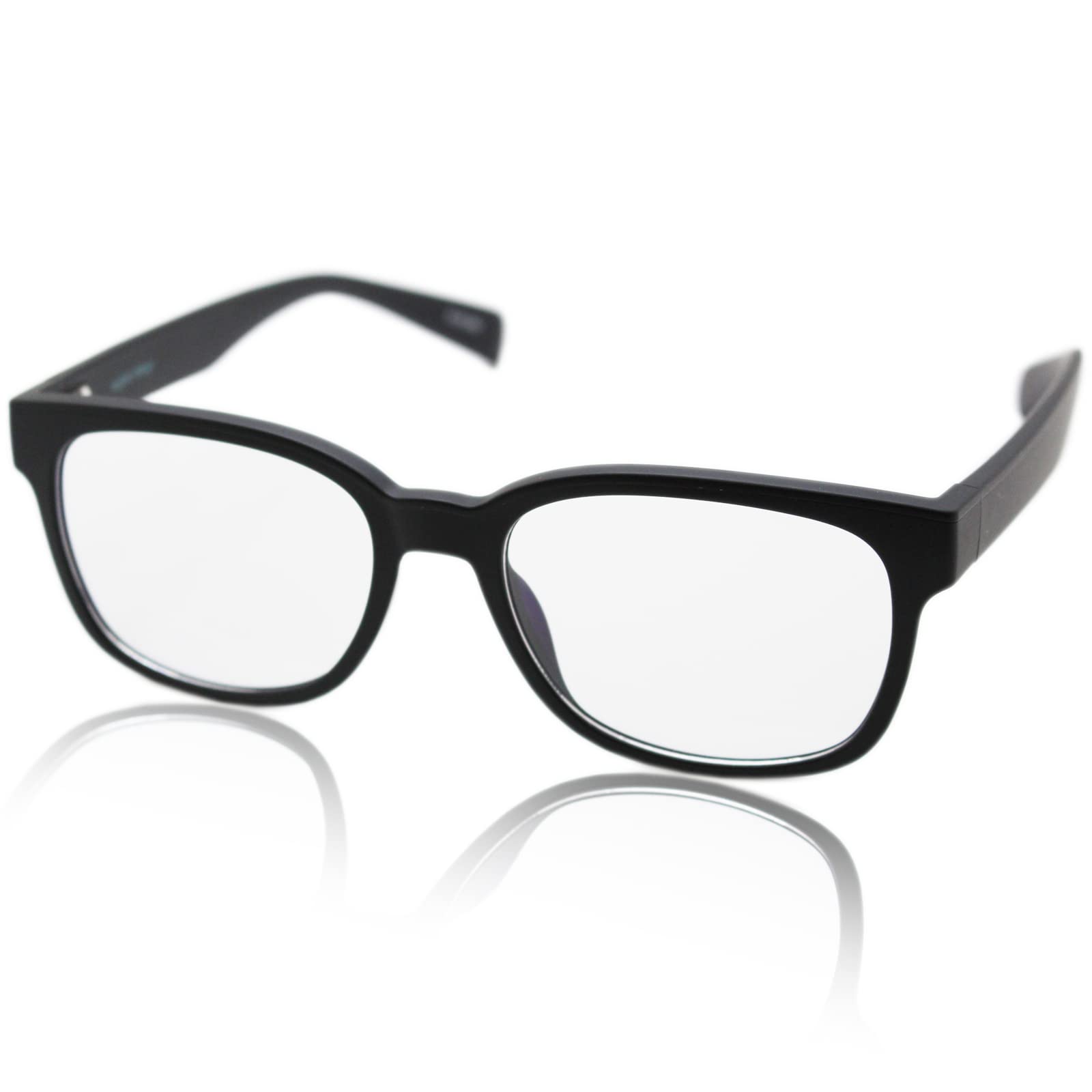ブルーライトカット クリア 老眼鏡 8-5 マットブラック+1.5