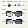 偏光調光 サングラス 3101 ブラック/ライトスモーク→スモーク